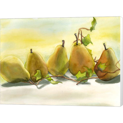 " Pears In A Row 1 " by Doris Charest Painting Print