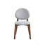 Chaise d'appoint au fini gris clair et noyer (ensemble de 2)-548490034