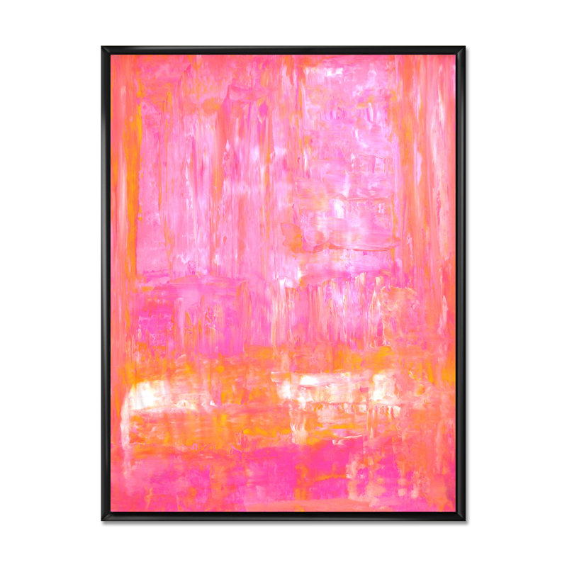 «Bobetta», reproduction d'art moderne et contemporaine sur toile, H 32 po x l 16 po, Reproduction avec cadre flottant, Noir