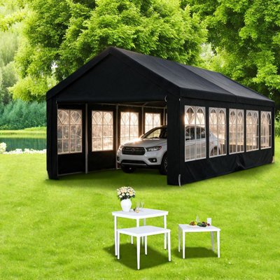 Gazebo portatif (structure incluse) avec rangement, structure métallique, tente de réception