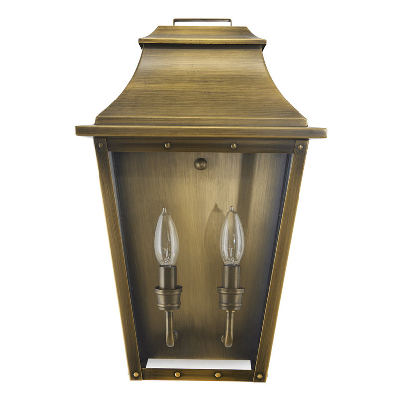 Hazeldell Copper Wall Light, Aged Brass, 17.25" H x 11" W x 7.75" D