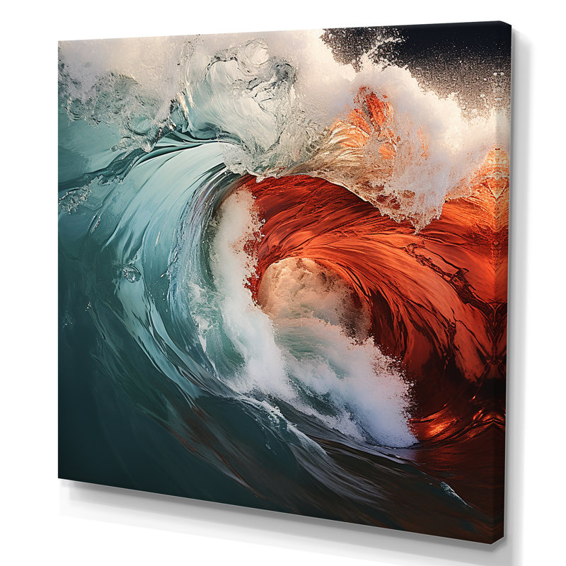 «Green Green Wave», impression sur toile, Toile tendue, H 24 po x l 24 po x P 1 po