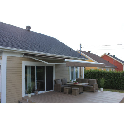 Brasilia Athena 9'' Polyester Cover Motorized Retractable Patio Awning
