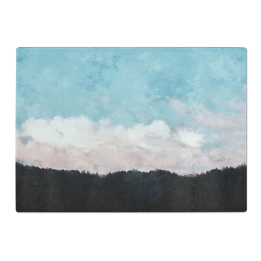 Tempered Glass Forest Moon in Italy Chopping Board