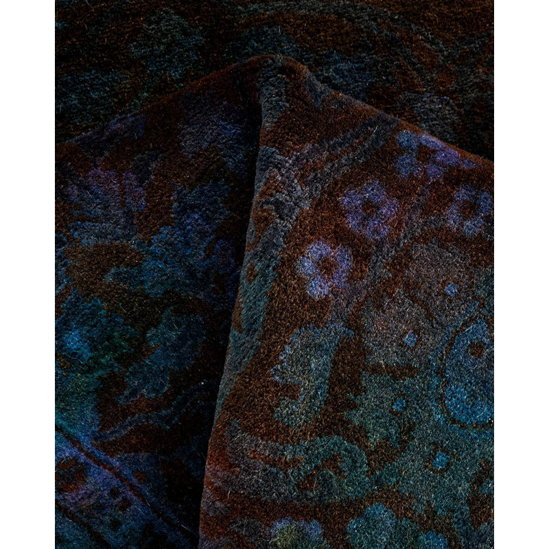 Tapis bleu noué à la main Weirsky - One-of-a-Kind Weirsky