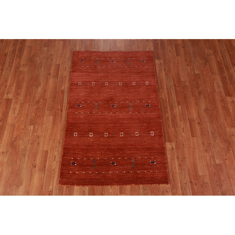 Tapis orange orange Gabbeh 3 x 5