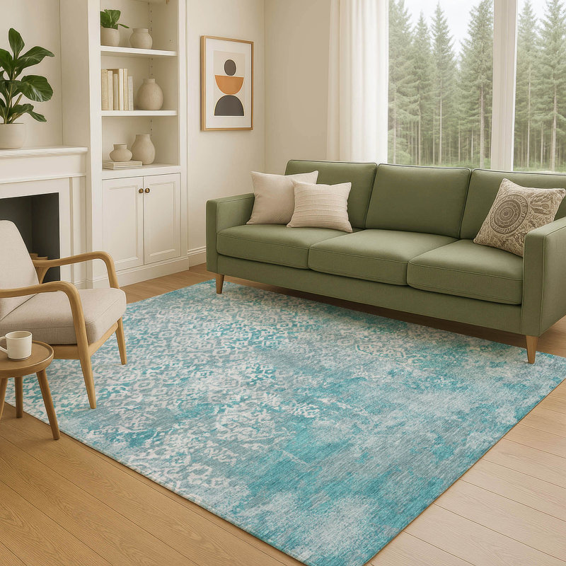 Machine Washable Indoor/Outdoor Chantille ACN2713 Casual Rug, Beige, 10' x 14'