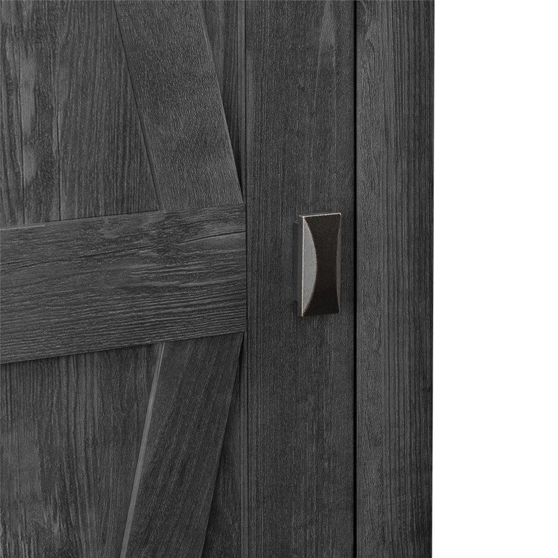 Armoire de rangement à 4 tablettes de 31,5 po de largeur Quast, Gris rustique