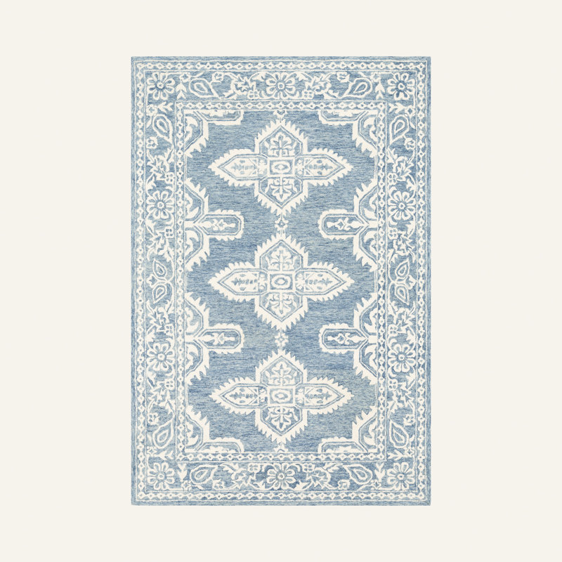 Londono Hand Tufted Wool Oriental Indoor Rug, Rectangle 9'9" x 13'9"