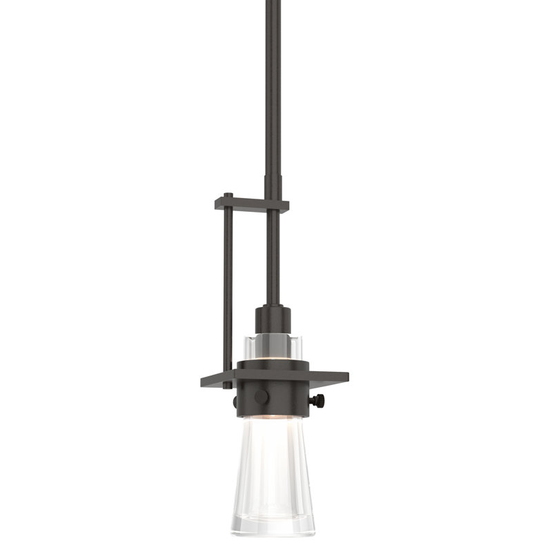 Erlenmeyer Mini Pendant, Dark Smoke, Small: 12.5" - 57.5"