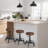 Grampian Swivel Adjustable Height Counter Stool with Metal Frame
