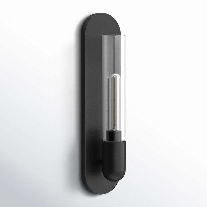 Scout Steel Flush Mounted Sconce, Black