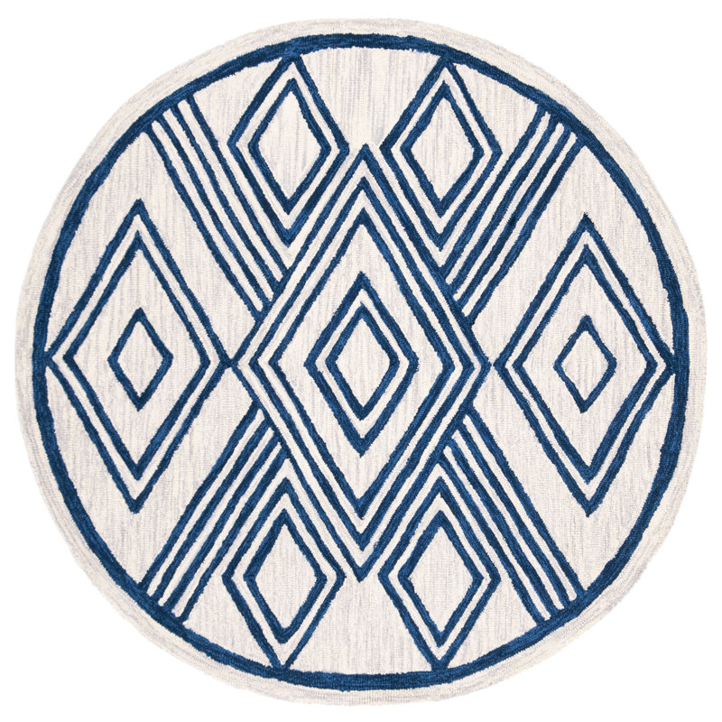 Vedika Hand Tufted Wool Southwestern Rug, Round 5'