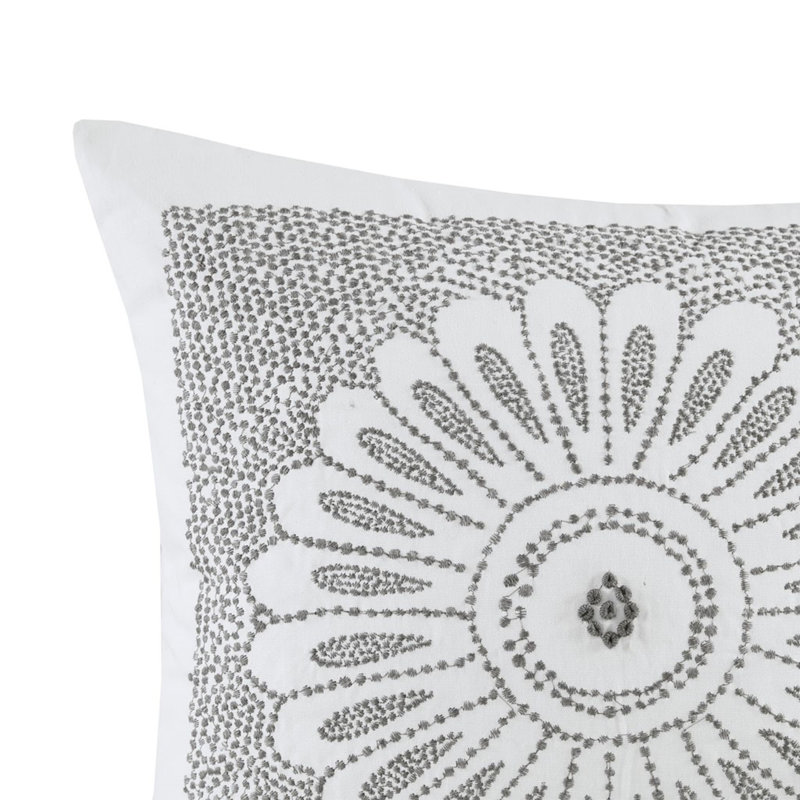 Coussin décoratif en coton brodé
