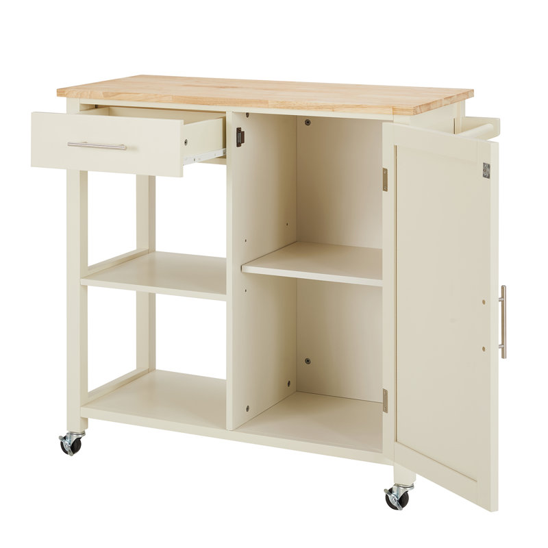 Penka 36 " W Kitchen Cart, White