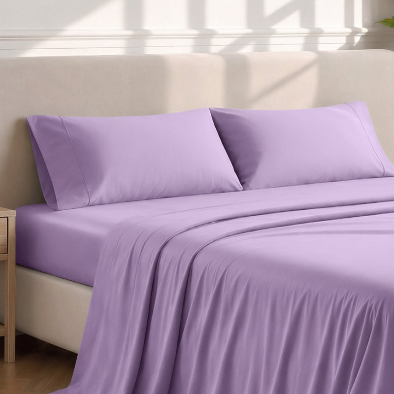Soft Microfiber Pillowcase Set, Lavender, 2 King Pillowcases
