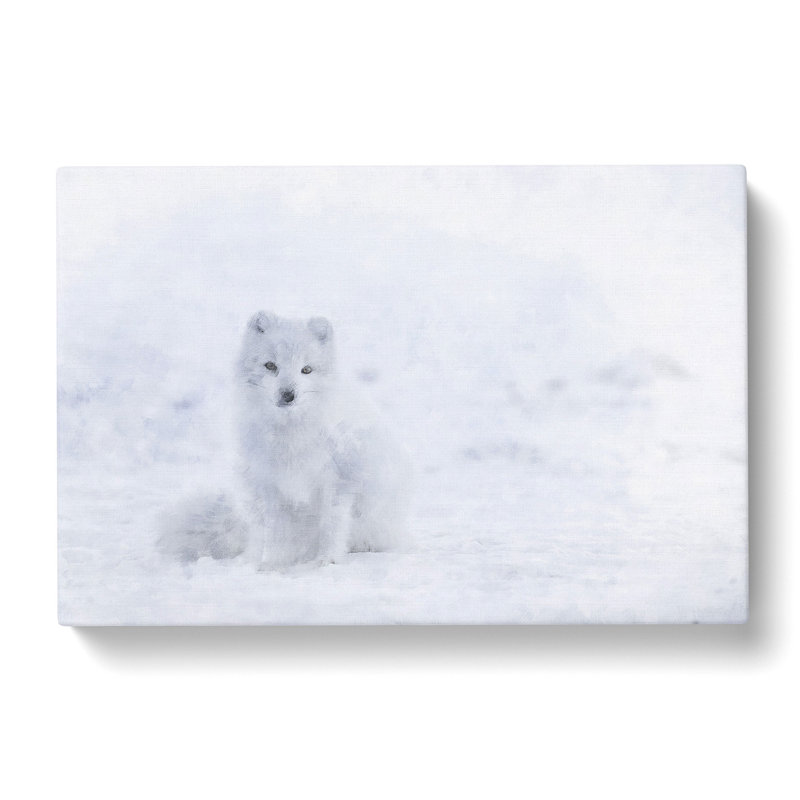 Arctic Snow Fox Vol.1 - Wrapped Canvas, 35cm H x 50cm W x 3cm D
