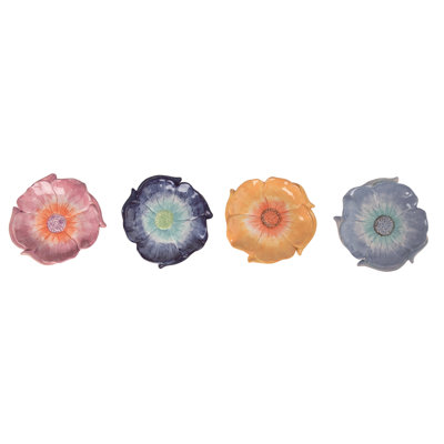  Ceramic Floral Spoon Rest Set of 4 Spring Home Decorations