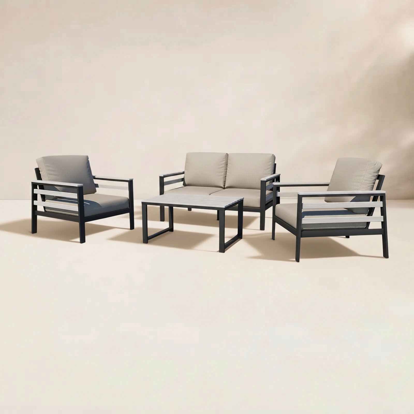 Townsend 1 - Person Patio Seating Group, Cast Silver Sunbrella®