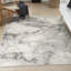 Tapis d'intérieur gris en polyester tissé à la machine Rashea-760005797
