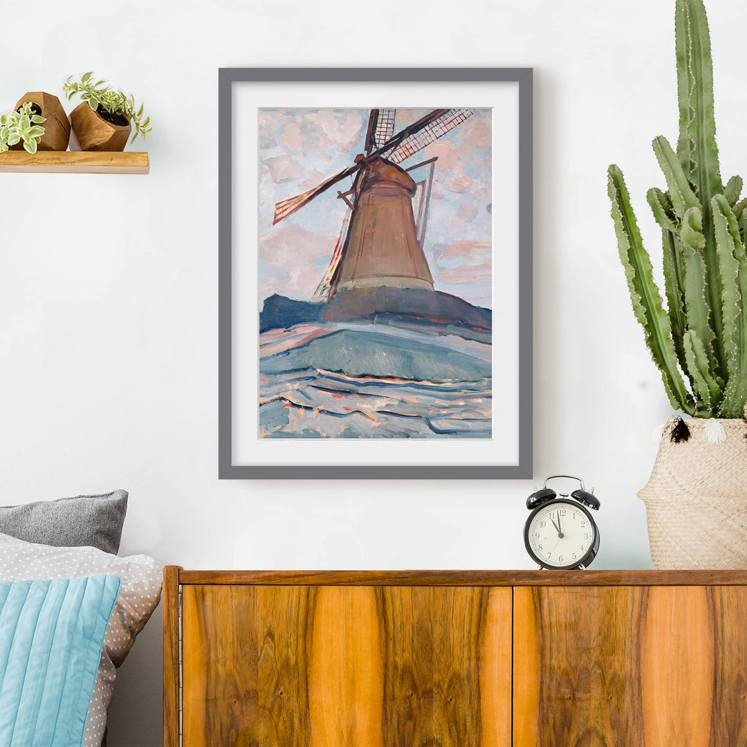 Gerahmtes Poster Windmill von Piet Mondrian