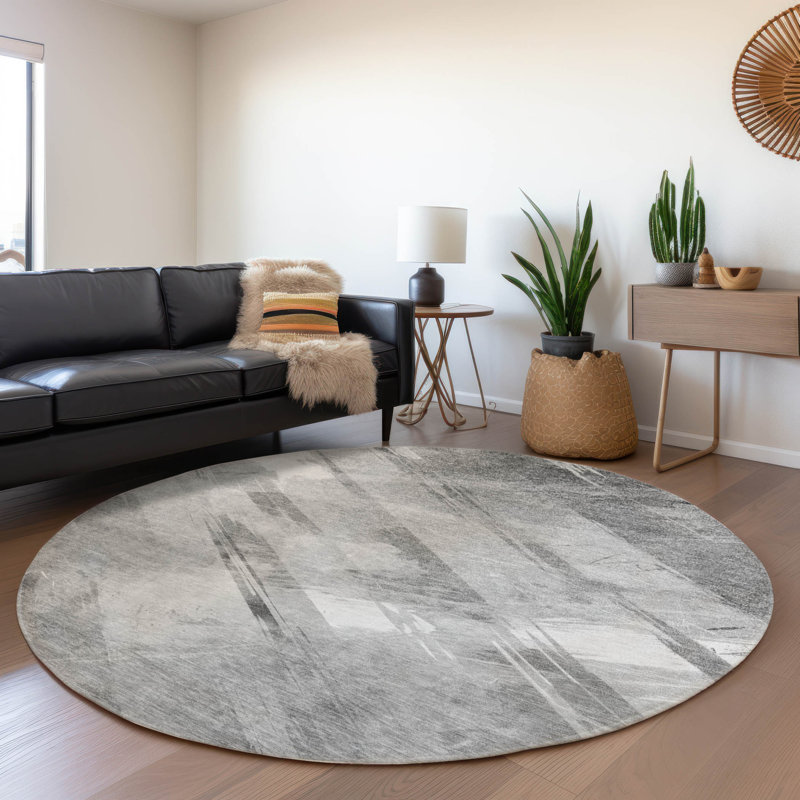Tapis intérieur / extérieur gris Linavie , 5' x 7'6"