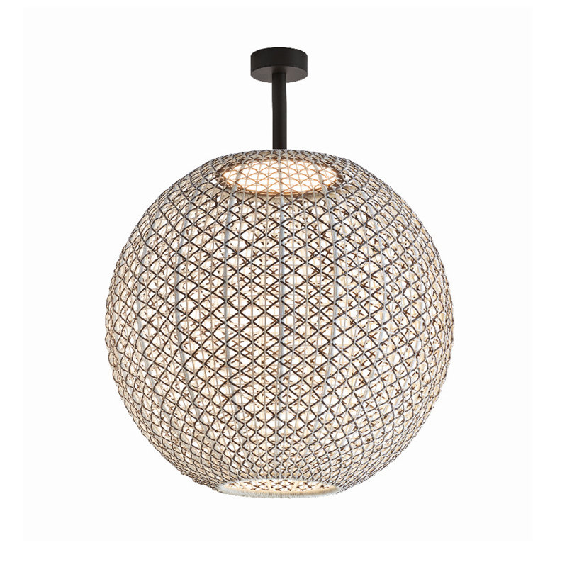 Nans 1 - Light LED Semi Flush Mount, Brown