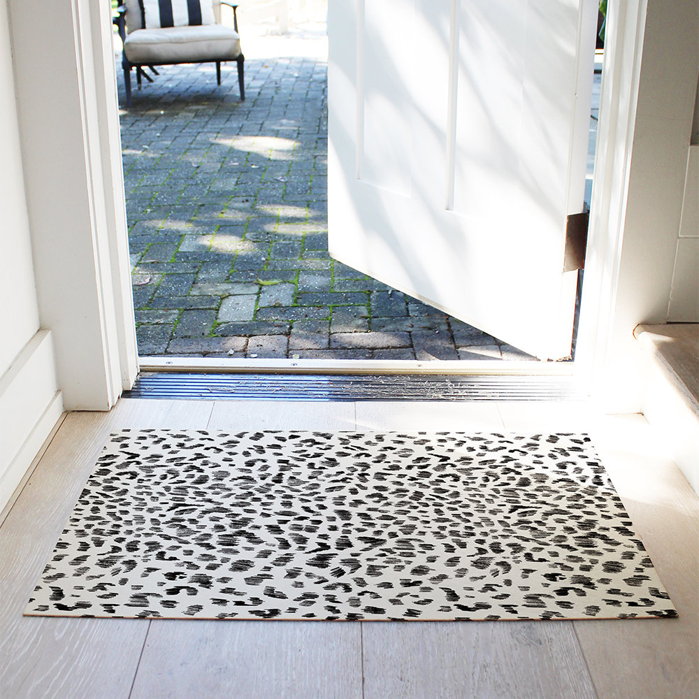 Gorilla Banana Pattern Print Floor Mat