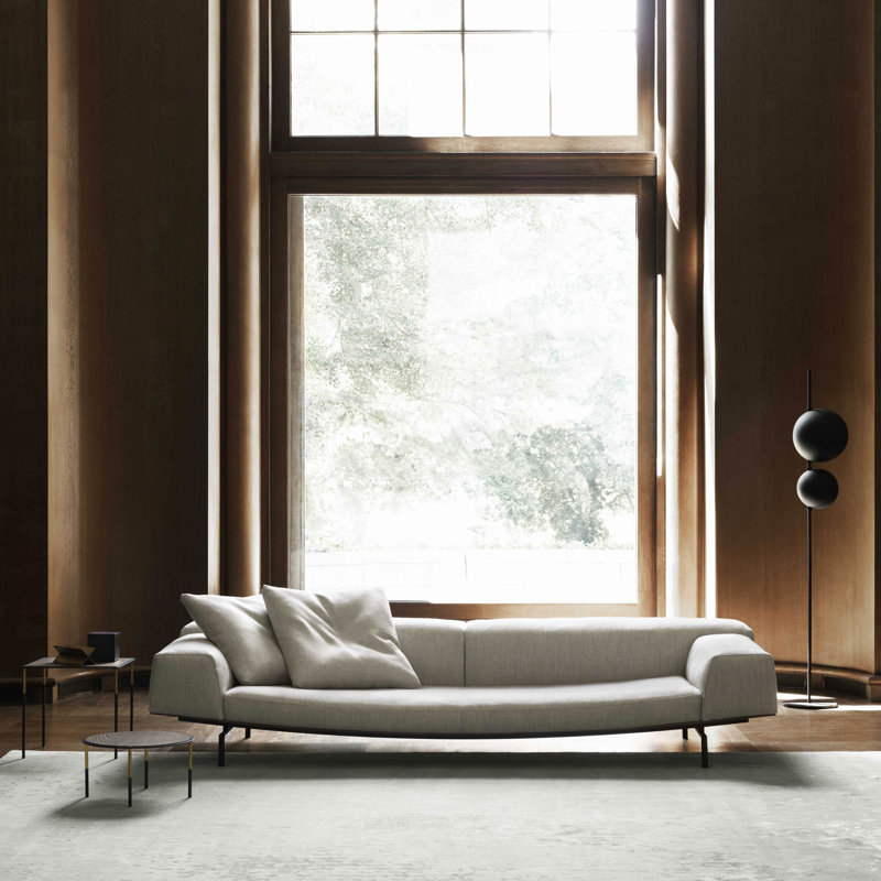Superluna LED Floor Lamp, Matt Black, Anodic Brass