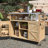 Outdoor Kitchen Storage Island - 50.65In Depth & Ample Space Table With Paper Towel Holder Handy-1636942379
