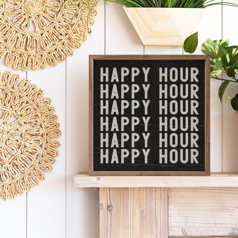 Happy Hour Black, 4" H x 4" W