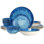Service de table en porcelaine bleue 16 pièces Highland Dunes Oceanus