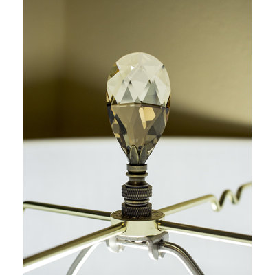 Stephanov Large Crystal Teardrops Lamp Finial
