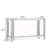 Sophisticated Double-Layer Tempered Glass Console Table with Stainless Steel Frame for Versatile Use-128695679