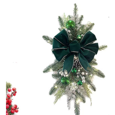 Artificial Christmas Swag Christmas Stairway Swag Christmas Window Swags Front Door Stairway Xmas Decor, Green