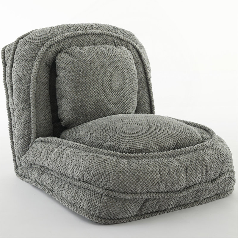 Lazy Sofa Couch ,5 Adjustable Position,Sit,Sleep,Fold,Suit To Put In Bedroom, Living Room ,Space Saving Design, Gray 