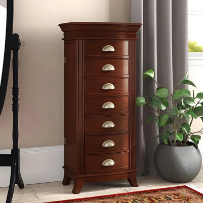 Hillesden 18'' Wide Freestanding Hand Painted Jewelry Armoire