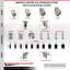 Ensemble de roulettes extensibles en poly pivotant avec 2 freins-92141810-92141806