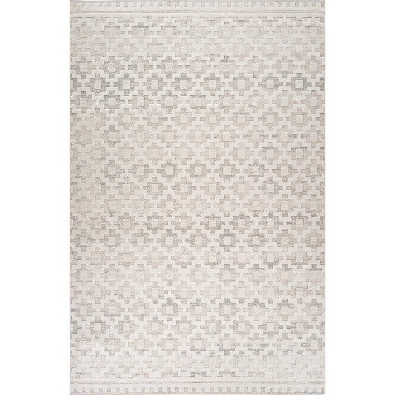 Tapis de couloir intérieur moderne, beige crème., Rectangle 3 pi 11 po x 5 pi 7 po