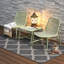 Ensemble de conversation d'extérieur 3 pièces avec structure en fer et 2 chaises en maille, 1 table d'appoint durable et élégante pour les patios et les jardins-977264876