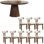 Modern simple solid wood dining table set.