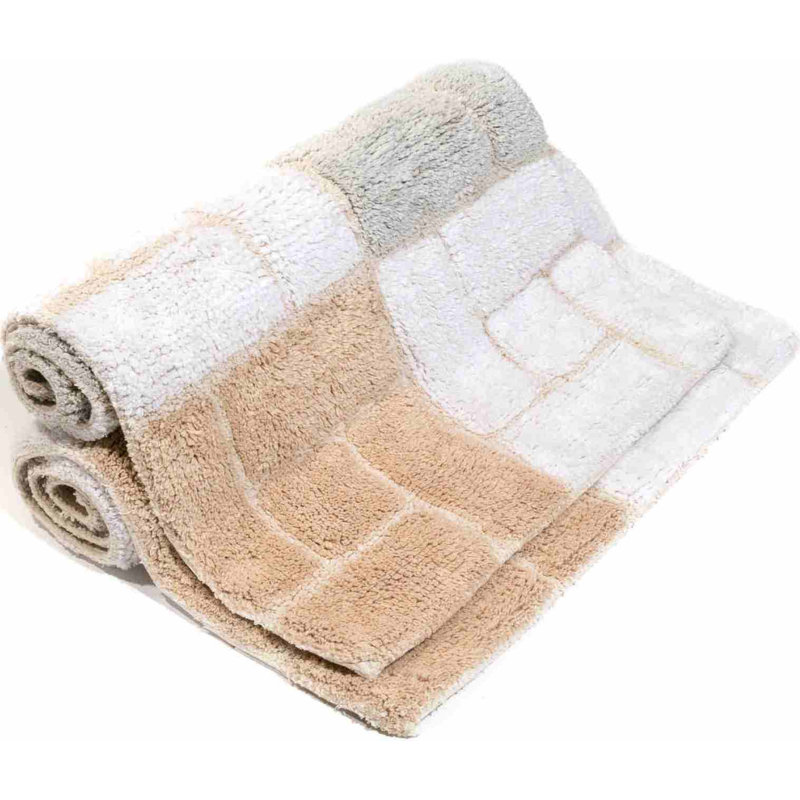 Berkeley Spa Cotton Blend Geometric Bath Rug Set