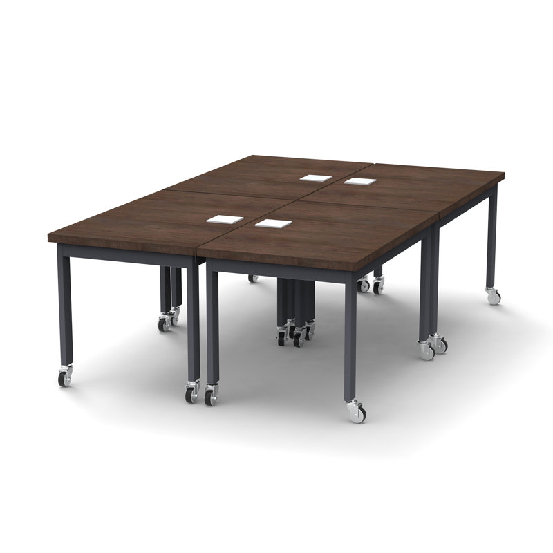 Ensemble de 4 tables de réunion Altfried, Brun