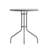 Amlie 23.75" Round Tempered Glass Metal Table with Smooth Ripple Design Top-1556893402