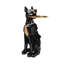 Modern Resin Dog Sculpture Cute End Table Side Table with Metal Storage Tray Tissue Box-1476957051