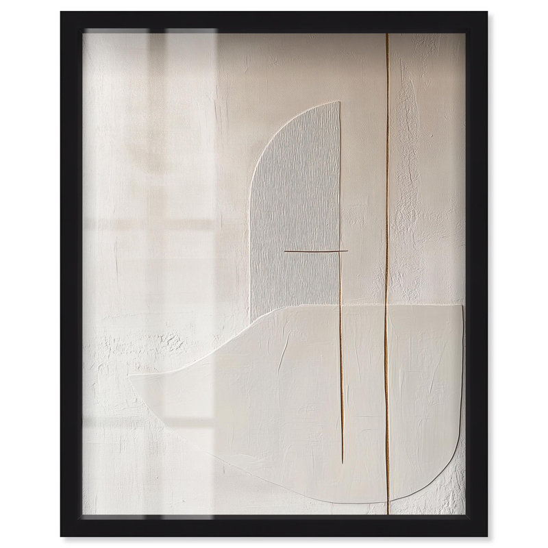Carved Contours I Shadowbox Print Minimalist Decor by Art Remedy, 31" H x 25" W, Black