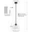 Luminaire suspendu pour îlot de cuisine 1 lumière Abaigh-566615683