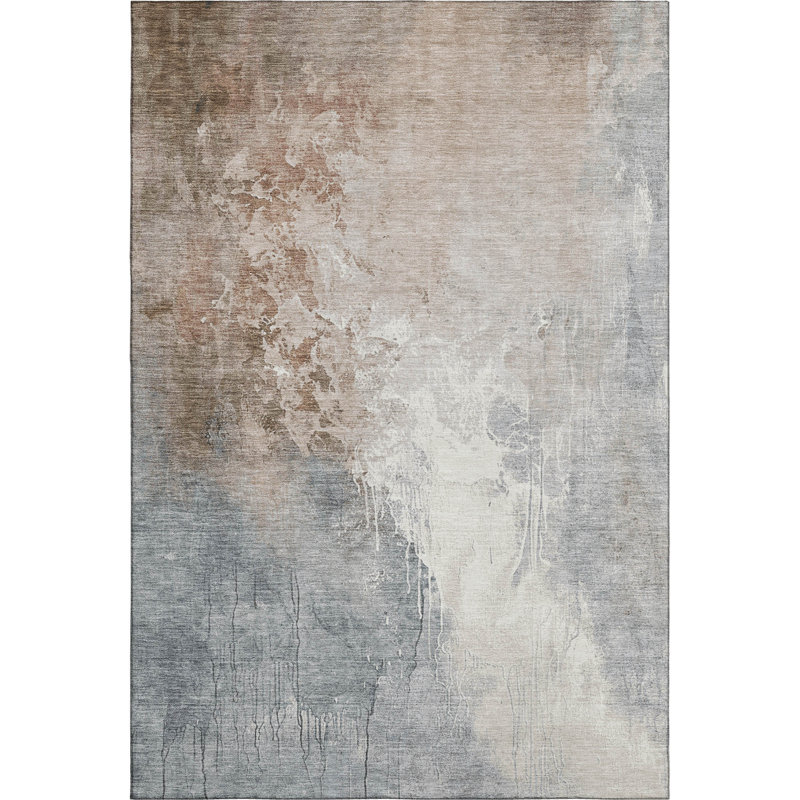 Premium Machine Washable Stallings AMF1842 Abstract Rug, Rectangle 3' x 5'