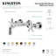 Robinet de salle de bain mural 3 trous Kingston Brass Hamilton-91114680