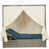 Blue Cushion/Brown Frame
